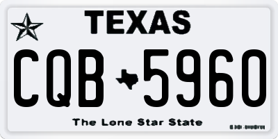 TX license plate CQB5960