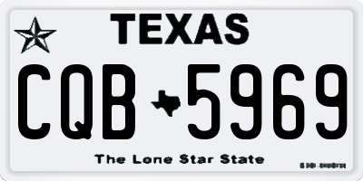 TX license plate CQB5969