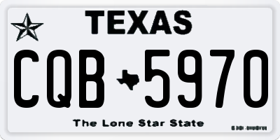 TX license plate CQB5970