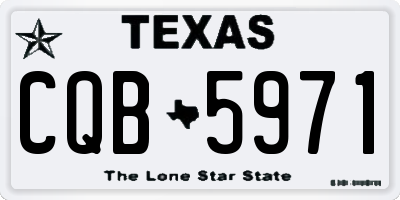 TX license plate CQB5971