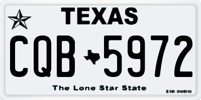 TX license plate CQB5972