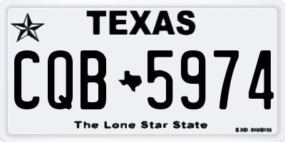 TX license plate CQB5974