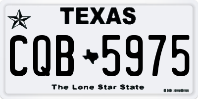 TX license plate CQB5975