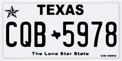 TX license plate CQB5978