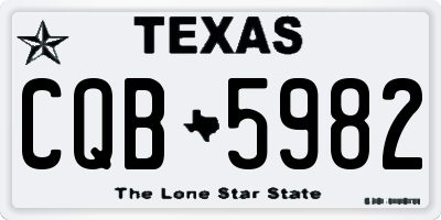 TX license plate CQB5982