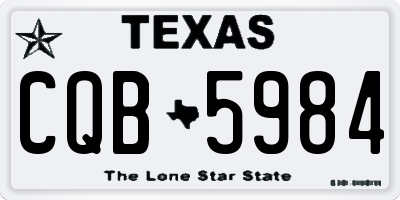 TX license plate CQB5984