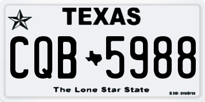 TX license plate CQB5988