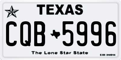 TX license plate CQB5996