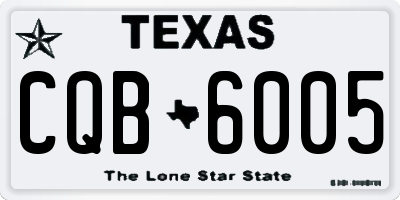 TX license plate CQB6005