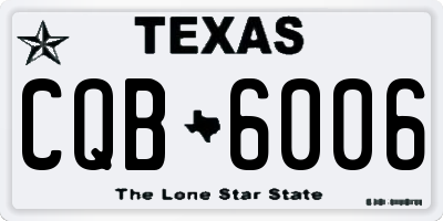 TX license plate CQB6006