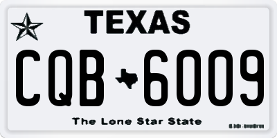 TX license plate CQB6009