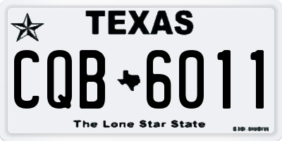 TX license plate CQB6011