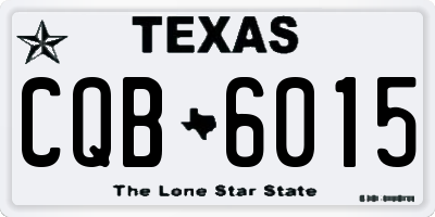 TX license plate CQB6015