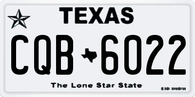 TX license plate CQB6022