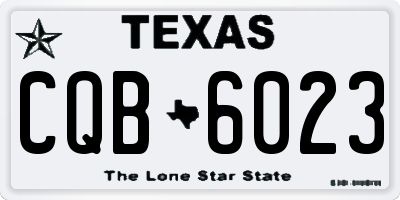 TX license plate CQB6023