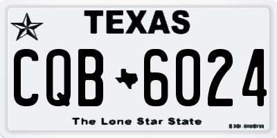 TX license plate CQB6024