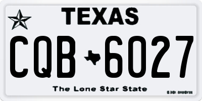 TX license plate CQB6027