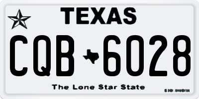 TX license plate CQB6028