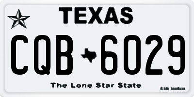 TX license plate CQB6029