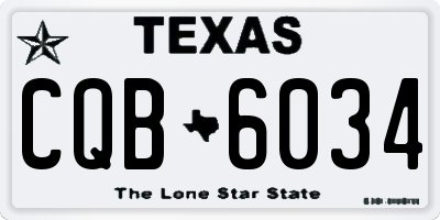 TX license plate CQB6034