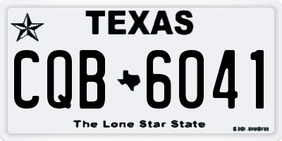 TX license plate CQB6041