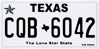 TX license plate CQB6042