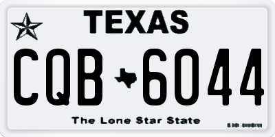 TX license plate CQB6044