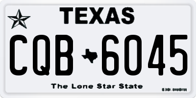 TX license plate CQB6045
