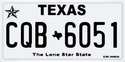 TX license plate CQB6051