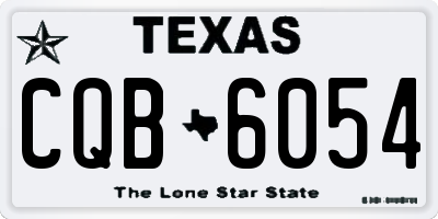 TX license plate CQB6054