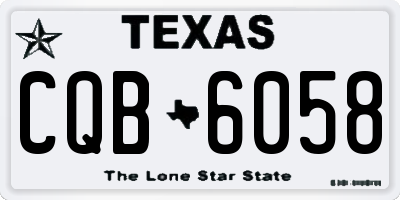 TX license plate CQB6058