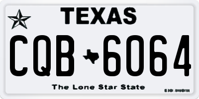 TX license plate CQB6064