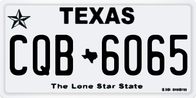 TX license plate CQB6065