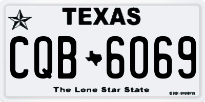 TX license plate CQB6069