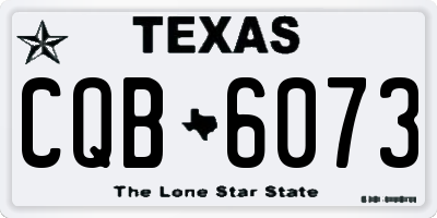 TX license plate CQB6073