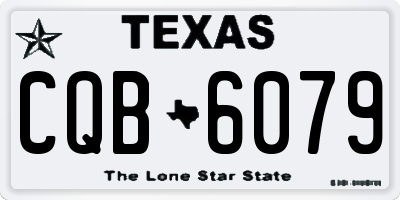 TX license plate CQB6079