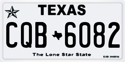 TX license plate CQB6082