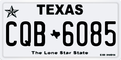 TX license plate CQB6085