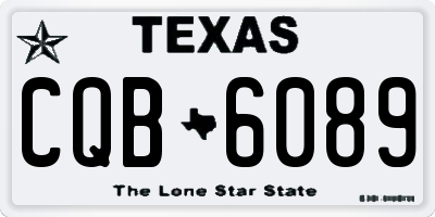 TX license plate CQB6089
