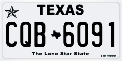 TX license plate CQB6091