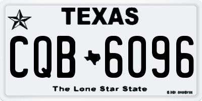 TX license plate CQB6096