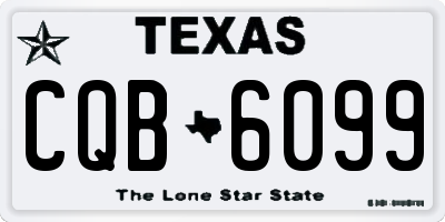 TX license plate CQB6099