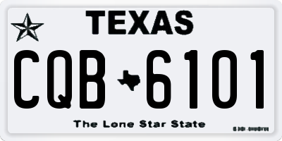 TX license plate CQB6101