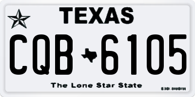 TX license plate CQB6105