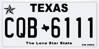 TX license plate CQB6111