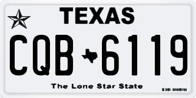 TX license plate CQB6119