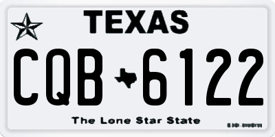 TX license plate CQB6122
