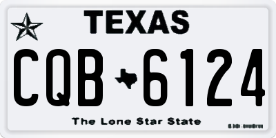 TX license plate CQB6124