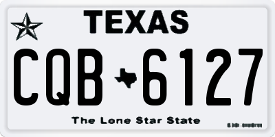 TX license plate CQB6127