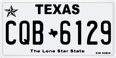 TX license plate CQB6129